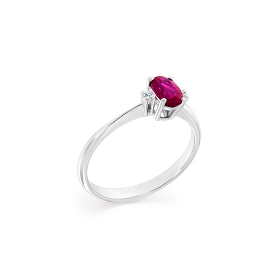 Anello Roman Gioielli Donna in Oro bianco Rubino 0.58 Ct R288A422N5522 - R288A422N5522